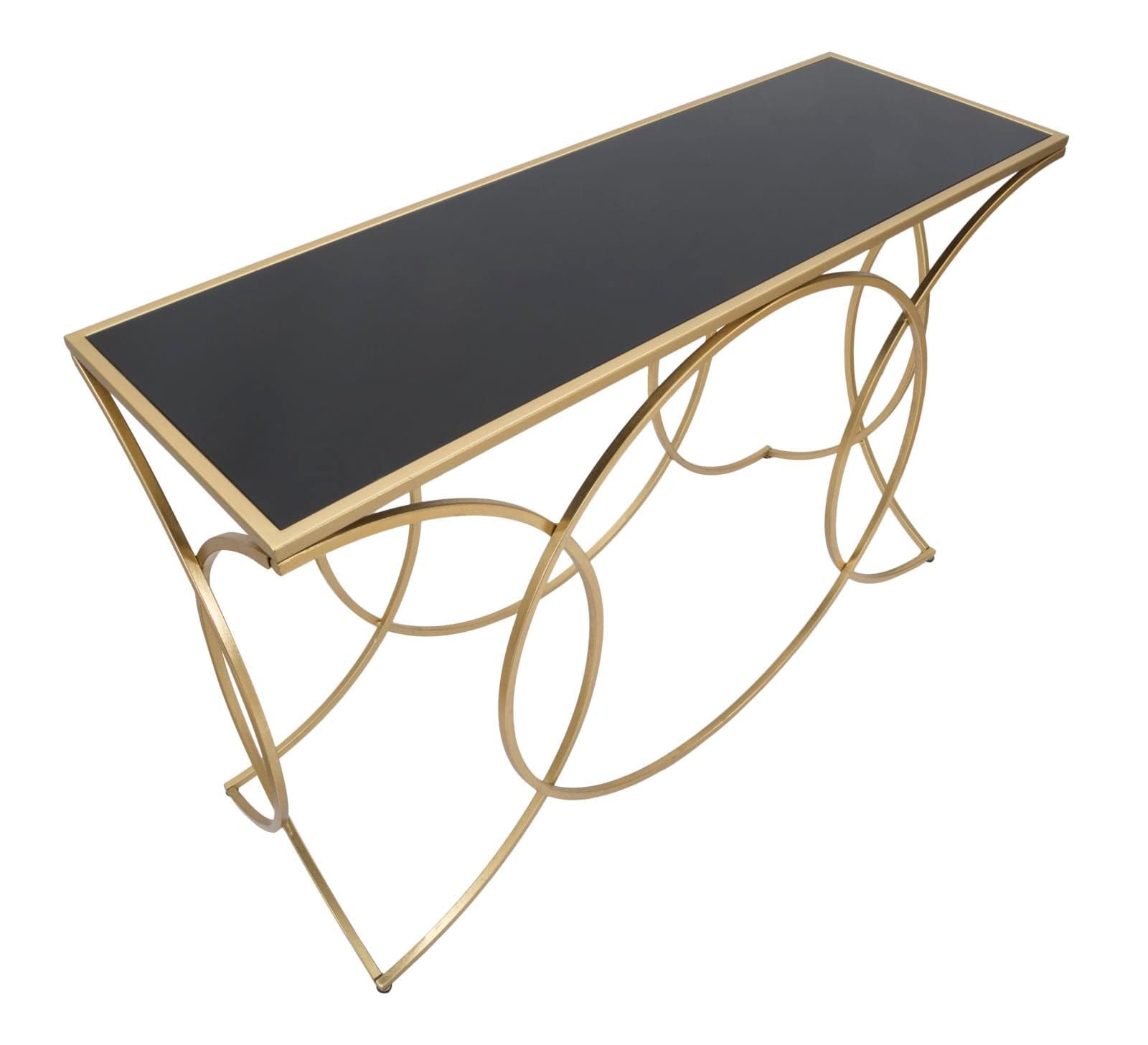 Console struttura in metallo e ripiano in vetro per interni in Credenze Decor Space - Altamura, commercioVirtuoso.it