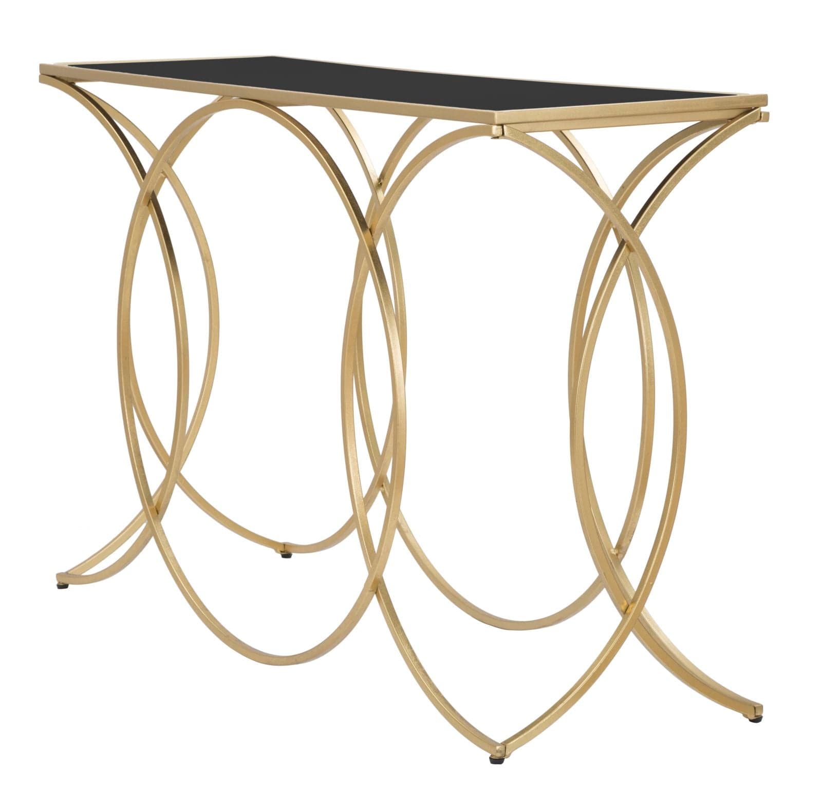 Console struttura in metallo e ripiano in vetro per interni in Credenze Decor Space - Altamura, commercioVirtuoso.it