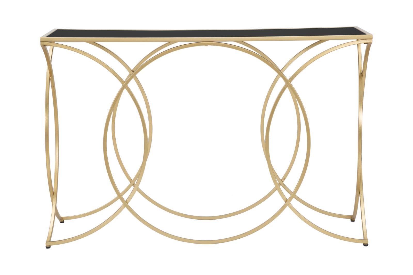 Console struttura in metallo e ripiano in vetro per interni in Credenze Decor Space - Altamura, commercioVirtuoso.it