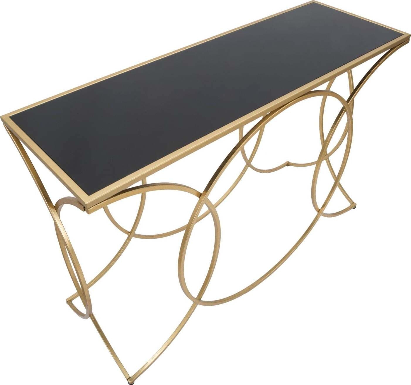 Console-struttura-in-metallo-e-ripiano-in-vetro-per-interni