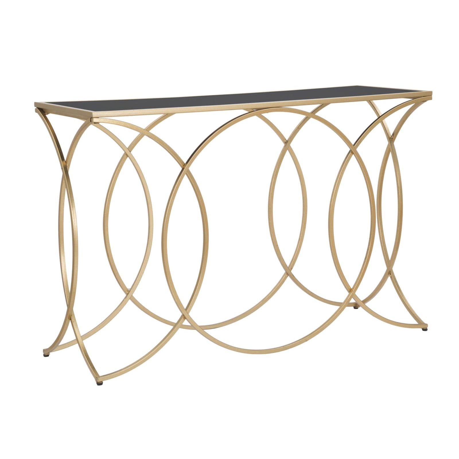 Console struttura in metallo e ripiano in vetro per interni in Credenze Decor Space - Altamura, commercioVirtuoso.it