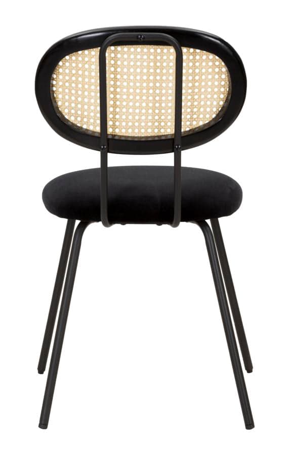 Sedia "Osaka" in tessuto gambe in metallo color nero per interni in Sedie Decor Space - Altamura, commercioVirtuoso.it