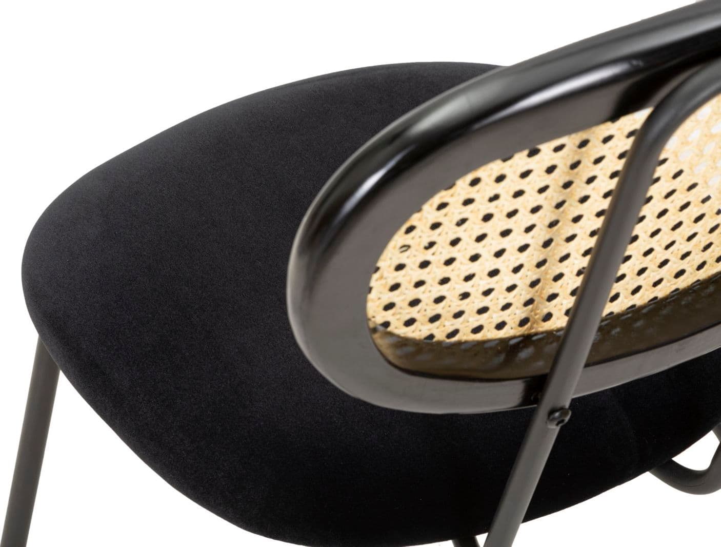 Sedia "Osaka" in tessuto gambe in metallo color nero per interni in Sedie Decor Space - Altamura, commercioVirtuoso.it