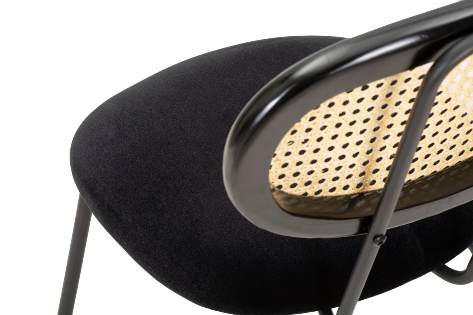 Sedia "Osaka" in tessuto gambe in metallo color nero per interni in Sedie Decor Space - Altamura, commercioVirtuoso.it