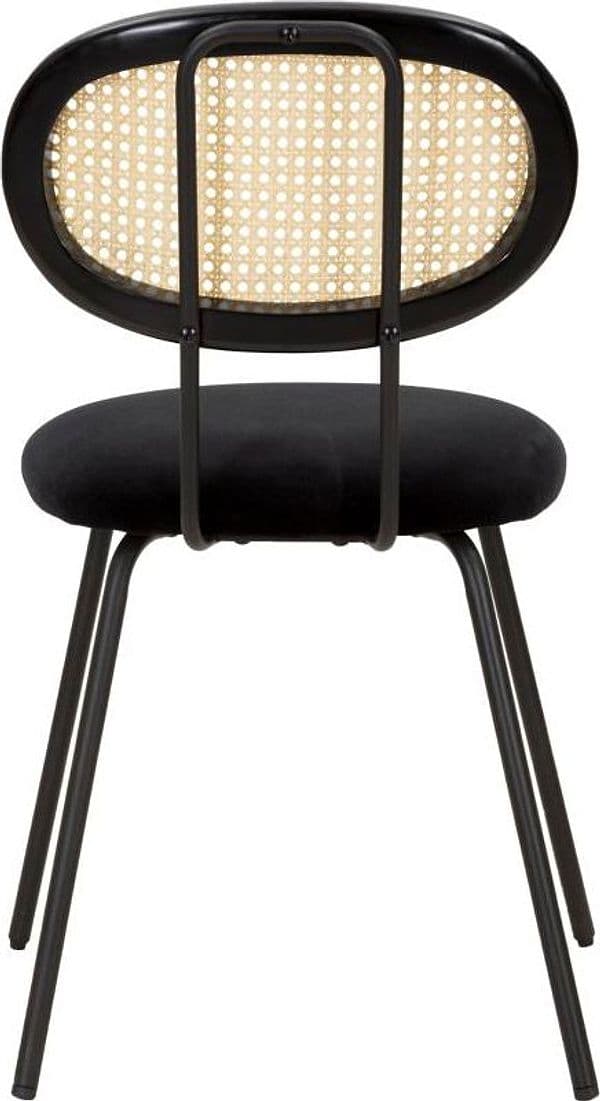 Sedia "Osaka" in tessuto gambe in metallo color nero per interni in Sedie Decor Space - Altamura, commercioVirtuoso.it