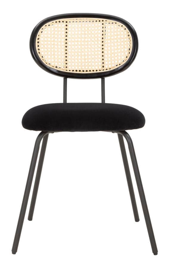 Sedia "Osaka" in tessuto gambe in metallo color nero per interni in Sedie Decor Space - Altamura, commercioVirtuoso.it