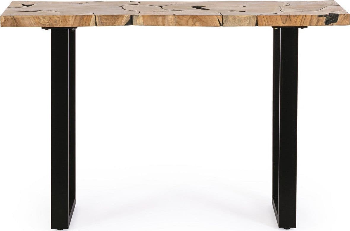 Consolle "Elwood" con piano in radici di teak originali, 120 x 40 x 75h cm in Credenze Decor Space - Altamura, commercioVirtuoso.it