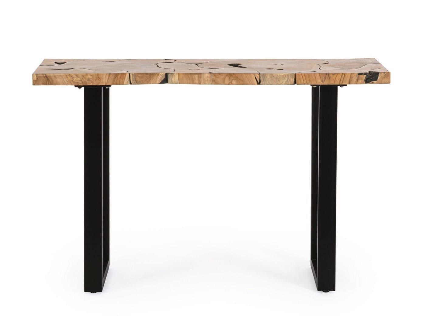 Consolle "Elwood" con piano in radici di teak originali, 120 x 40 x 75h cm in Credenze Decor Space - Altamura, commercioVirtuoso.it