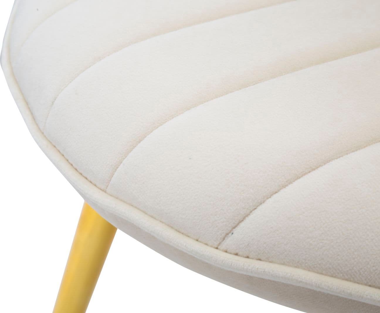 Sedia "Flex" in velluto color crema e gambe in metallo color oro per interni in Sedie Decor Space - Altamura, commercioVirtuoso.it