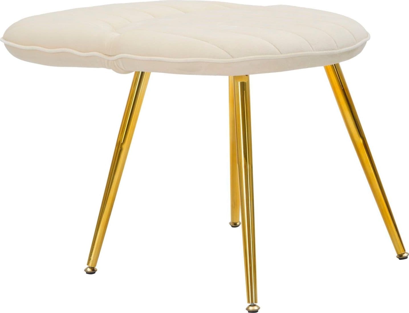Sedia "Flex" in velluto color crema e gambe in metallo color oro per interni in Sedie Decor Space - Altamura, commercioVirtuoso.it