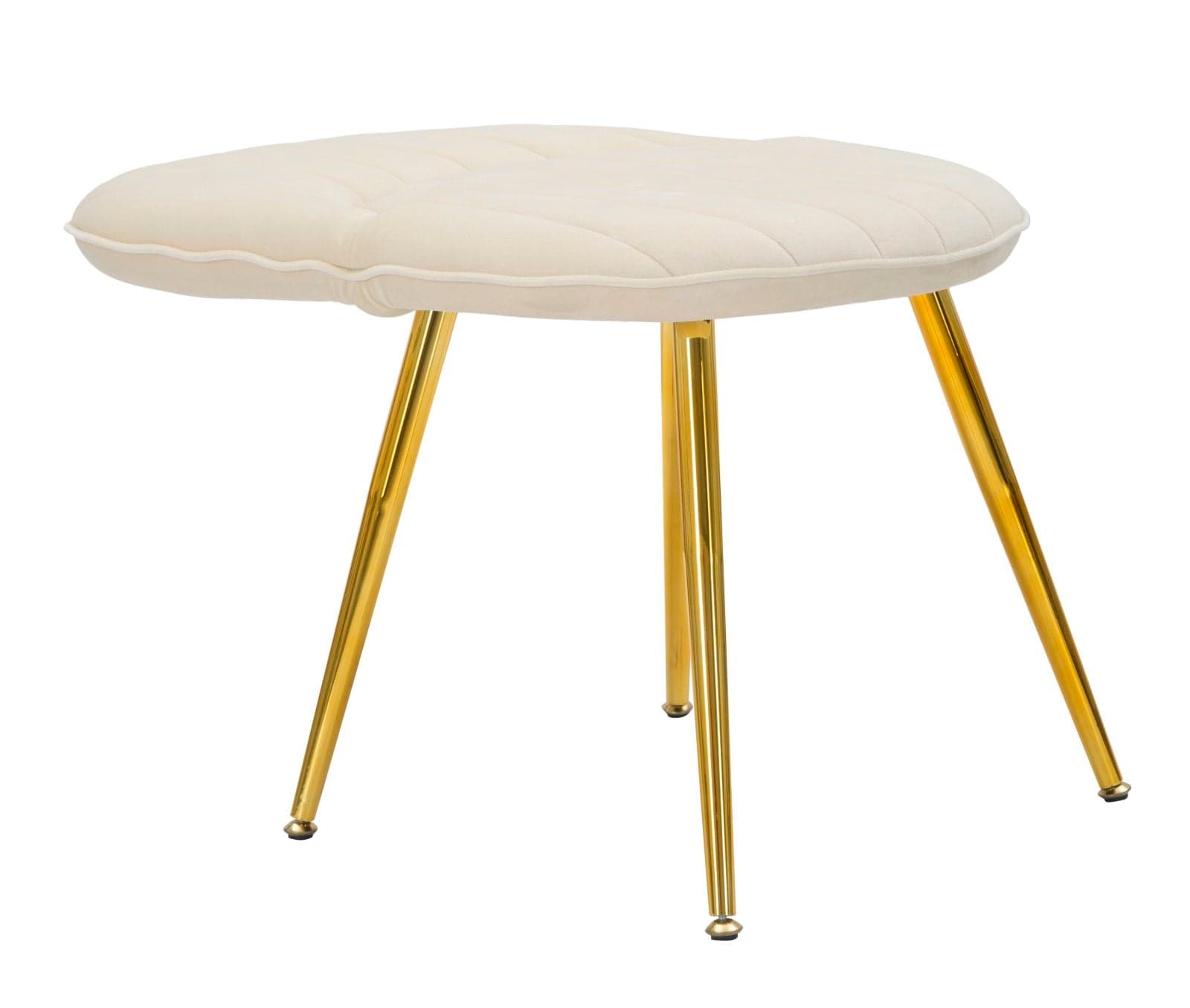 Sedia "Flex" in velluto color crema e gambe in metallo color oro per interni in Sedie Decor Space - Altamura, commercioVirtuoso.it