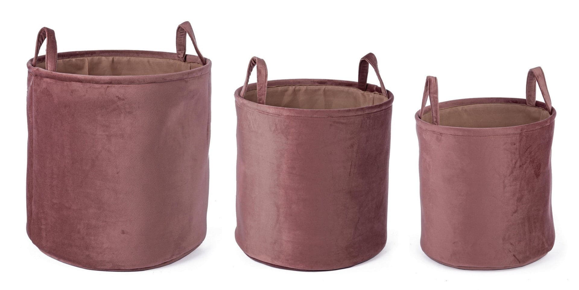 Set 3 porta oggetti "Velvet" in poliestere in Organizer per cassetti Decor Space - Altamura, commercioVirtuoso.it