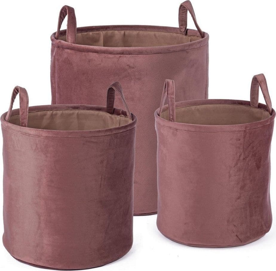 Set 3 porta oggetti "Velvet" in poliestere in Organizer per cassetti Decor Space - Altamura, commercioVirtuoso.it