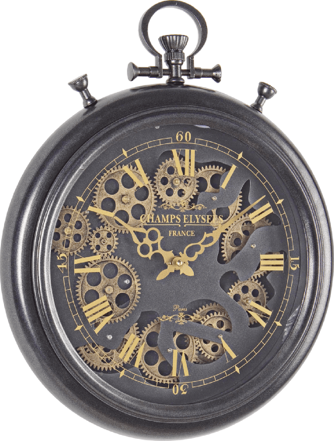 Orologio da parete "Engrenage" in acciaio a batteria h 40x6.7x50 cm in Orologi da parete Decor Space - Altamura, commercioVirtuoso.it
