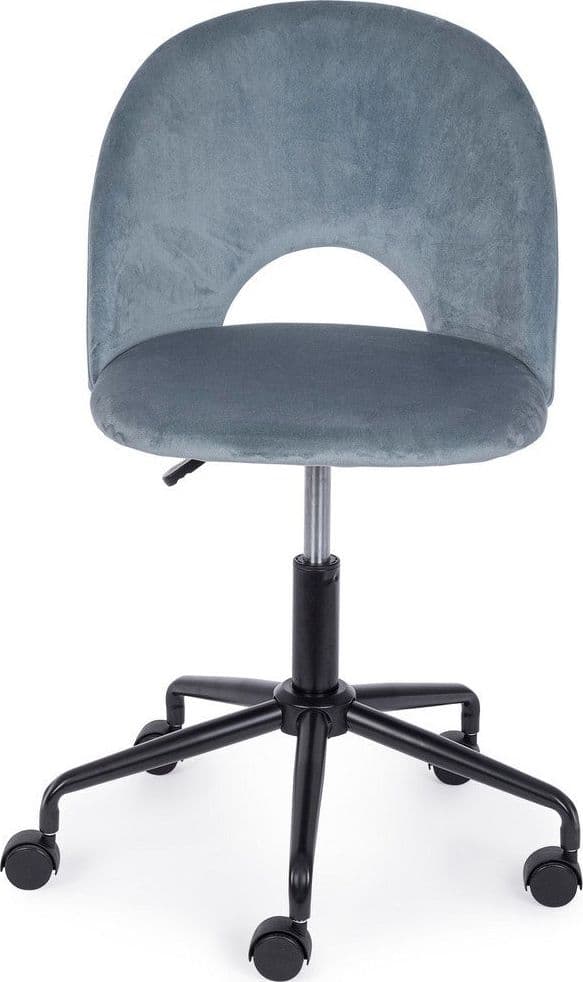 Sedia "Linzey" da ufficio ergonomica, rivestimento in velluto, con ruote, altezza regolabile in Poltrone Decor Space - Altamura, commercioVirtuoso.it