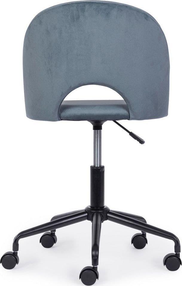 Sedia "Linzey" da ufficio ergonomica, rivestimento in velluto, con ruote, altezza regolabile in Poltrone Decor Space - Altamura, commercioVirtuoso.it