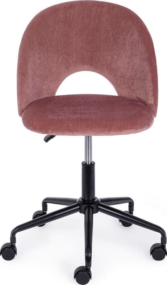 Sedia "Linzey" da ufficio ergonomica, rivestimento in velluto, con ruote, altezza regolabile in Poltrone Decor Space - Altamura, commercioVirtuoso.it