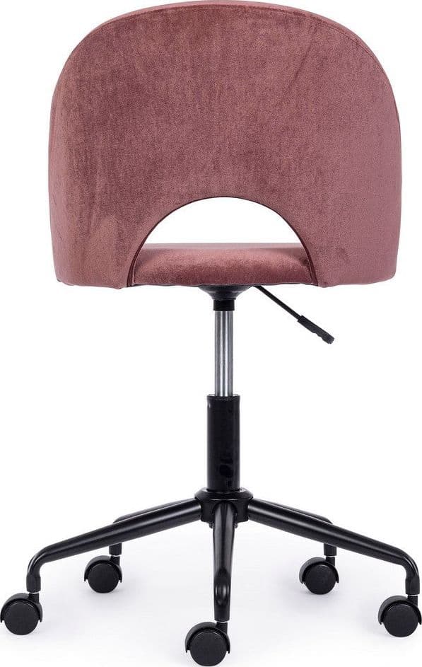 Sedia "Linzey" da ufficio ergonomica, rivestimento in velluto, con ruote, altezza regolabile in Poltrone Decor Space - Altamura, commercioVirtuoso.it