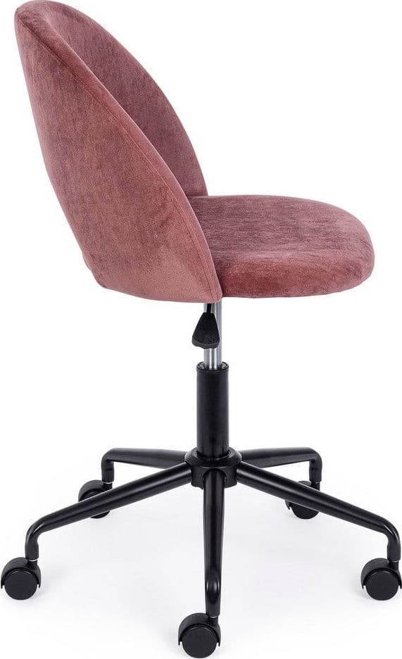 Sedia "Linzey" da ufficio ergonomica, rivestimento in velluto, con ruote, altezza regolabile in Poltrone Decor Space - Altamura, commercioVirtuoso.it