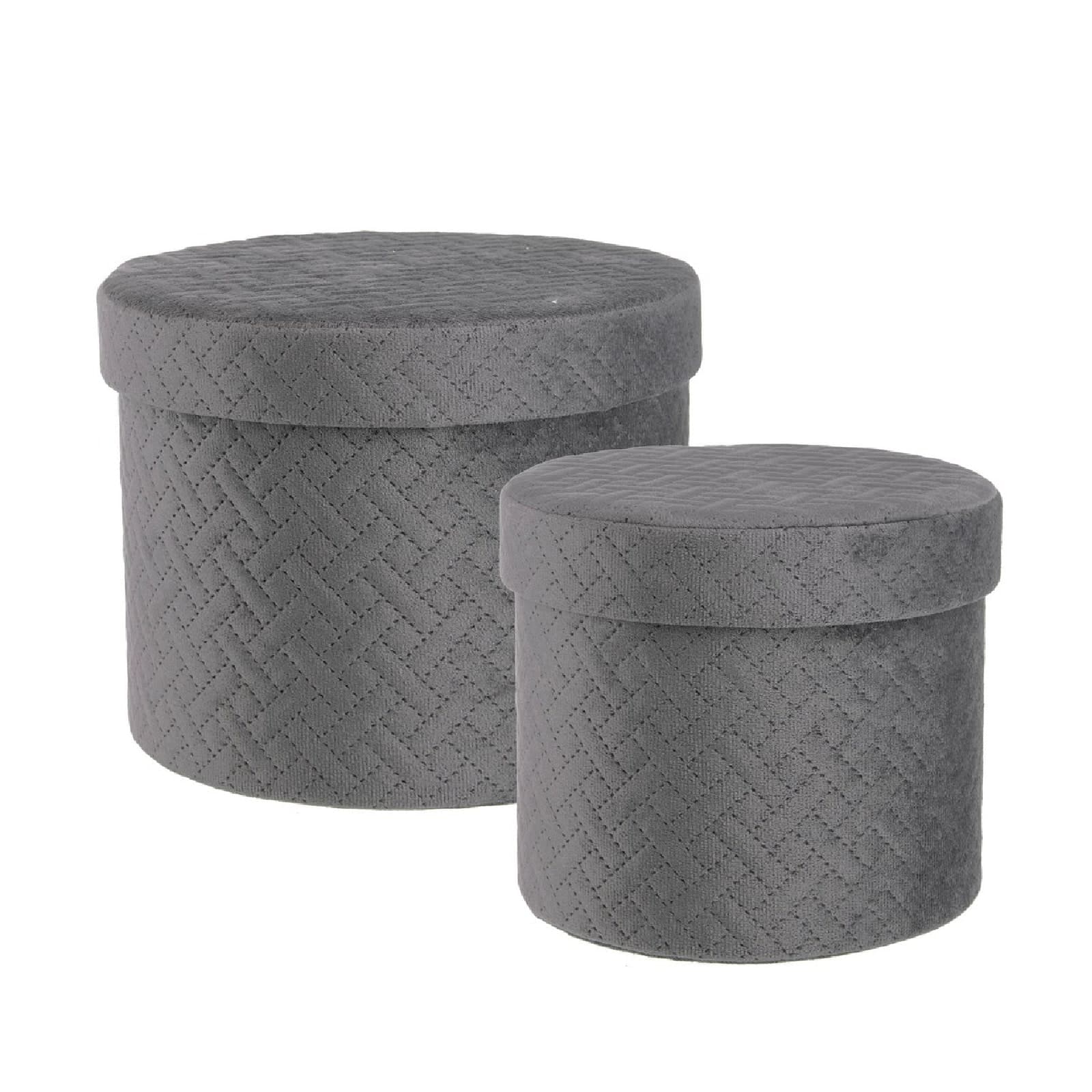 Set 2 scatola "Averill" struttura in cartone e rivestimento in poliestere in Organizer per cassetti Decor Space - Altamura, commercioVirtuoso.it