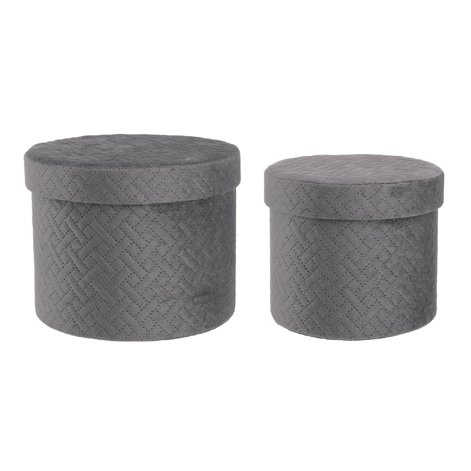Set 2 scatola "Averill" struttura in cartone e rivestimento in poliestere in Organizer per cassetti Decor Space - Altamura, commercioVirtuoso.it