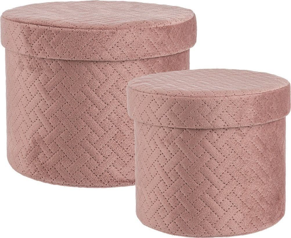 Set 2 scatola "Averill" struttura in cartone e rivestimento in poliestere in Organizer per cassetti Decor Space - Altamura, commercioVirtuoso.it