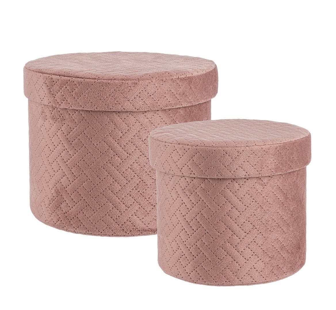 Set 2 scatola "Averill" struttura in cartone e rivestimento in poliestere in Organizer per cassetti Decor Space - Altamura, commercioVirtuoso.it