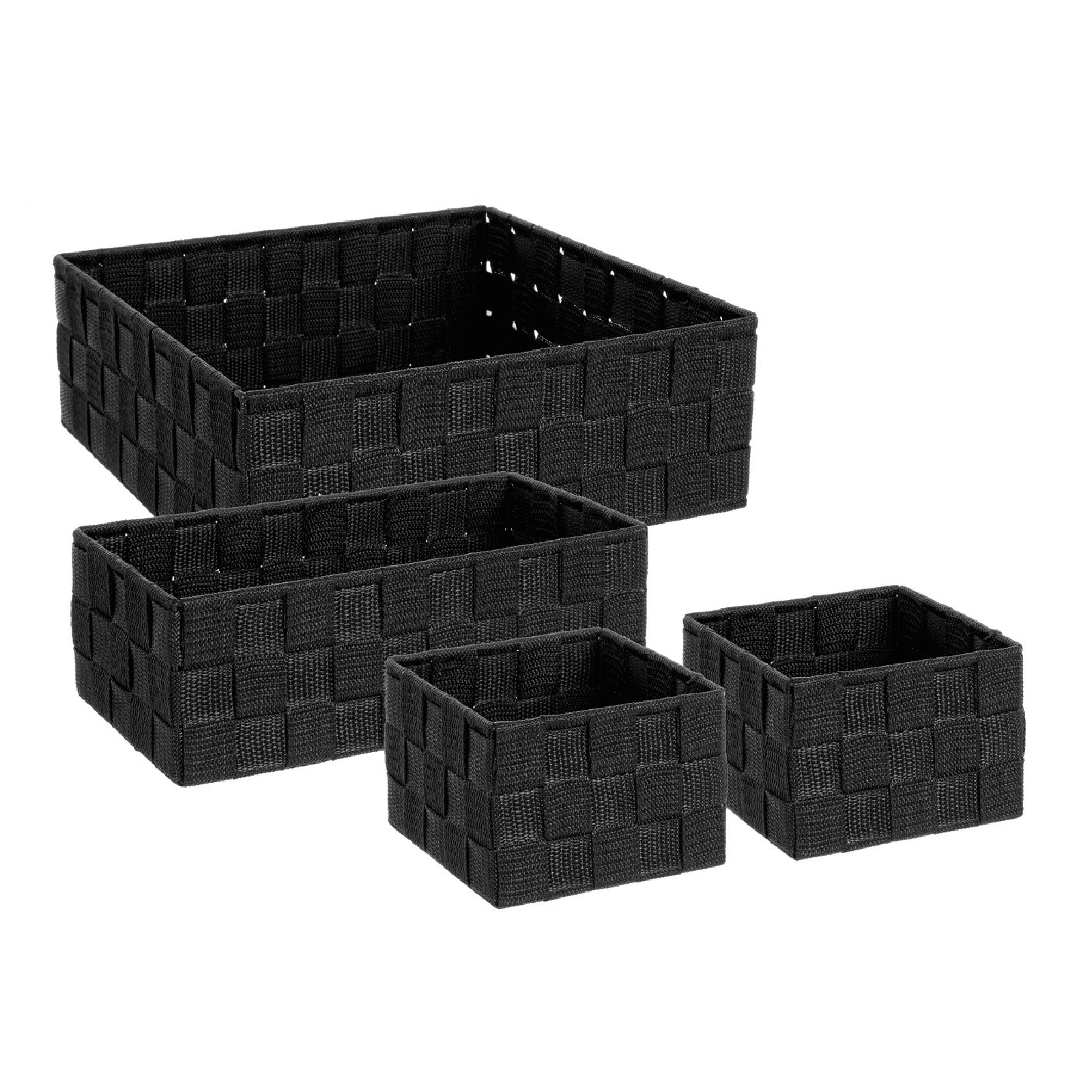 Set 4 pezzi "Cesta intreccio" con struttura in acciaio e rivestito in nylon in Organizer per cassetti Decor Space - Altamura, commercioVirtuoso.it