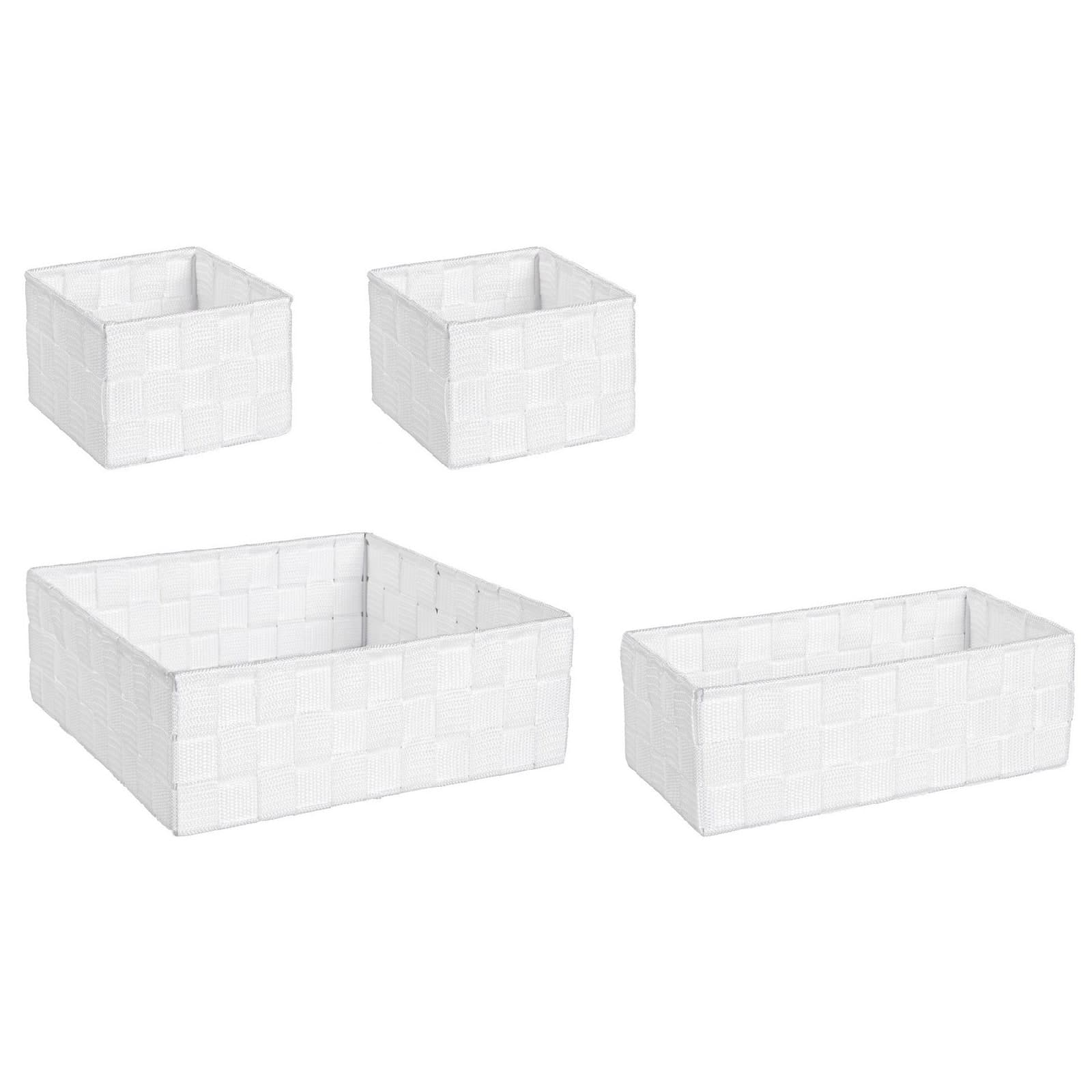 Set 4 pezzi "Cesta intreccio" con struttura in acciaio e rivestito in nylon in Organizer per cassetti Decor Space - Altamura, commercioVirtuoso.it