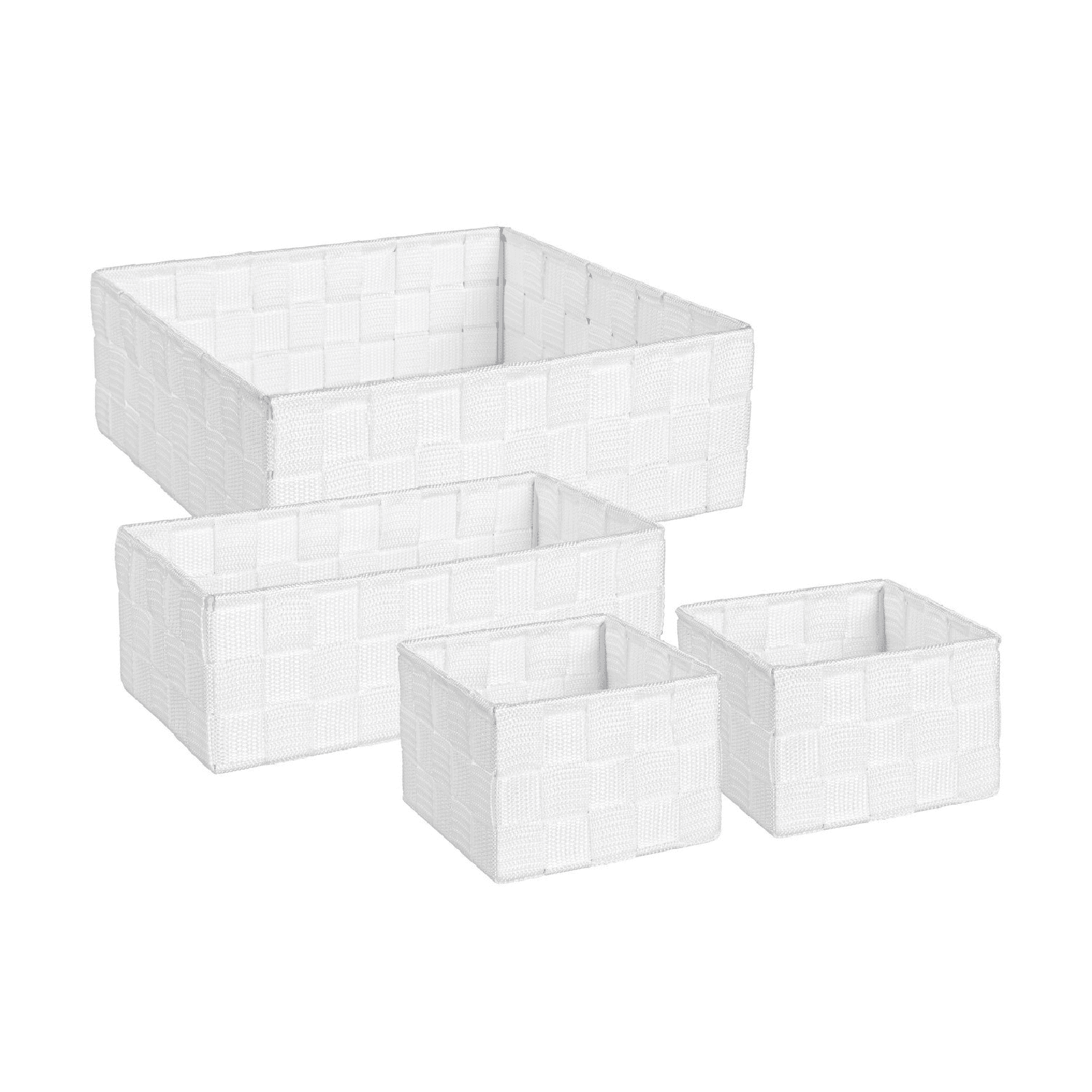Set 4 pezzi "Cesta intreccio" con struttura in acciaio e rivestito in nylon in Organizer per cassetti Decor Space - Altamura, commercioVirtuoso.it