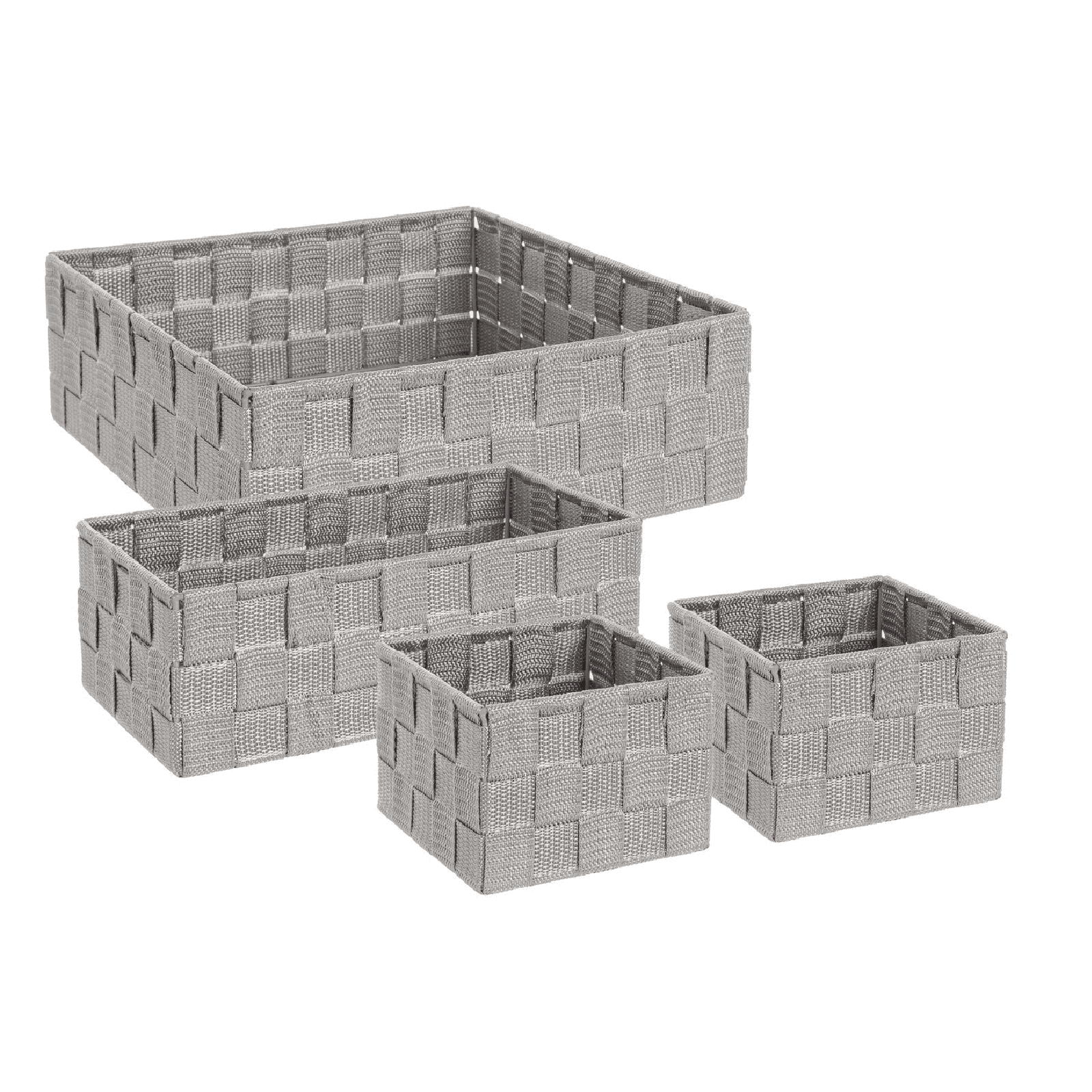 Set 4 pezzi "Cesta intreccio" con struttura in acciaio e rivestito in nylon in Organizer per cassetti Decor Space - Altamura, commercioVirtuoso.it