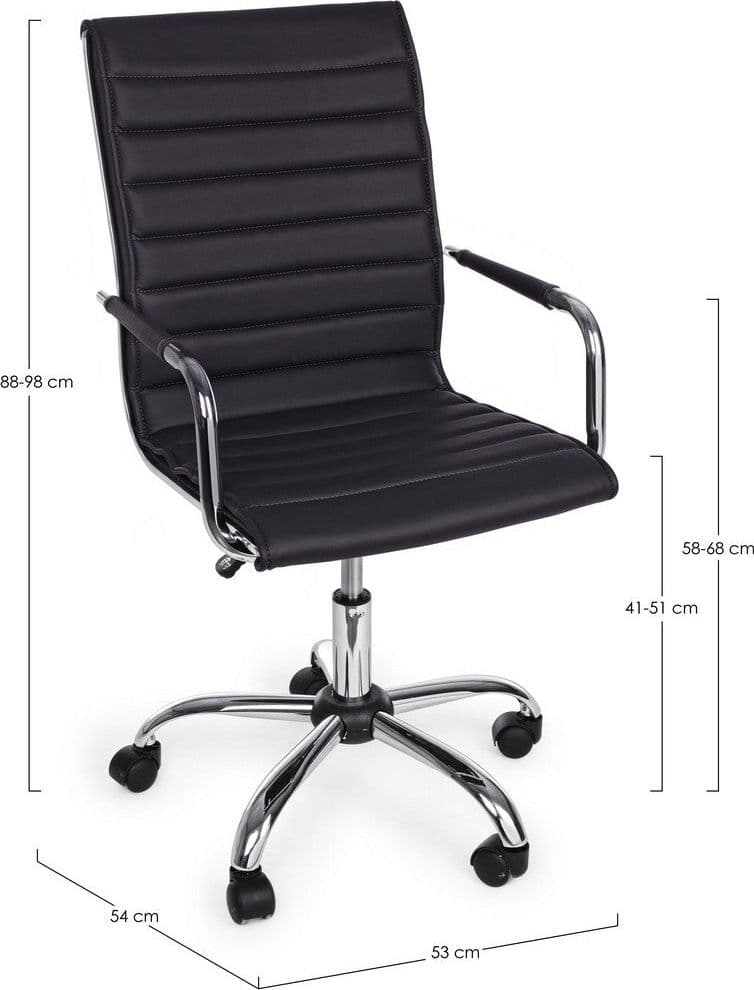Poltrona "Perth" da ufficio ergonomica con braccioli, altezza regolabile in Poltrone Decor Space - Altamura, commercioVirtuoso.it