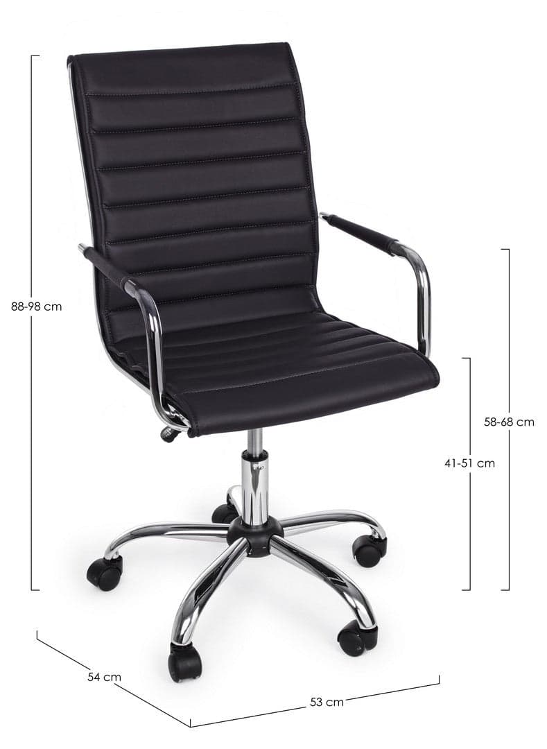 Poltrona "Perth" da ufficio ergonomica con braccioli, altezza regolabile in Poltrone Decor Space - Altamura, commercioVirtuoso.it