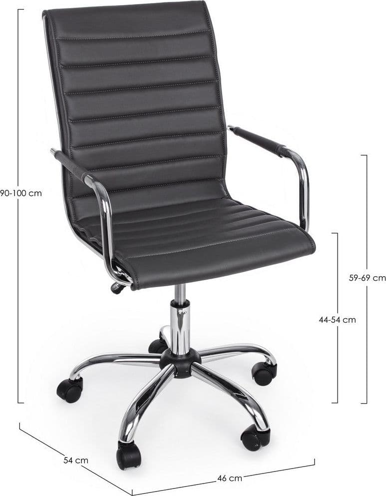 Poltrona "Perth" da ufficio ergonomica con braccioli, altezza regolabile - 30