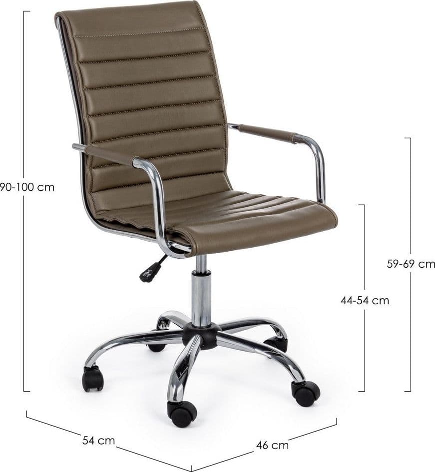 Poltrona "Perth" da ufficio ergonomica con braccioli, altezza regolabile in Poltrone Decor Space - Altamura, commercioVirtuoso.it