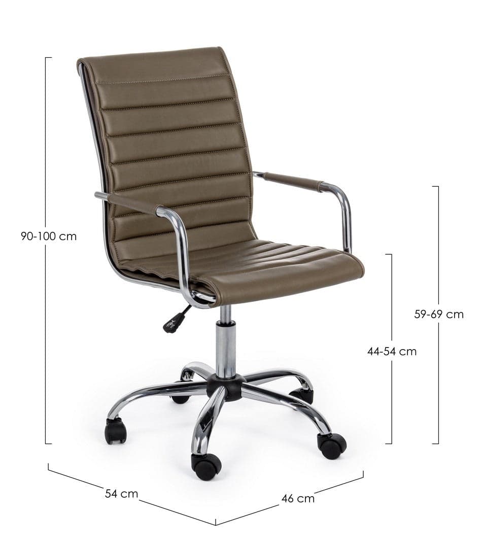 Poltrona "Perth" da ufficio ergonomica con braccioli, altezza regolabile in Poltrone Decor Space - Altamura, commercioVirtuoso.it