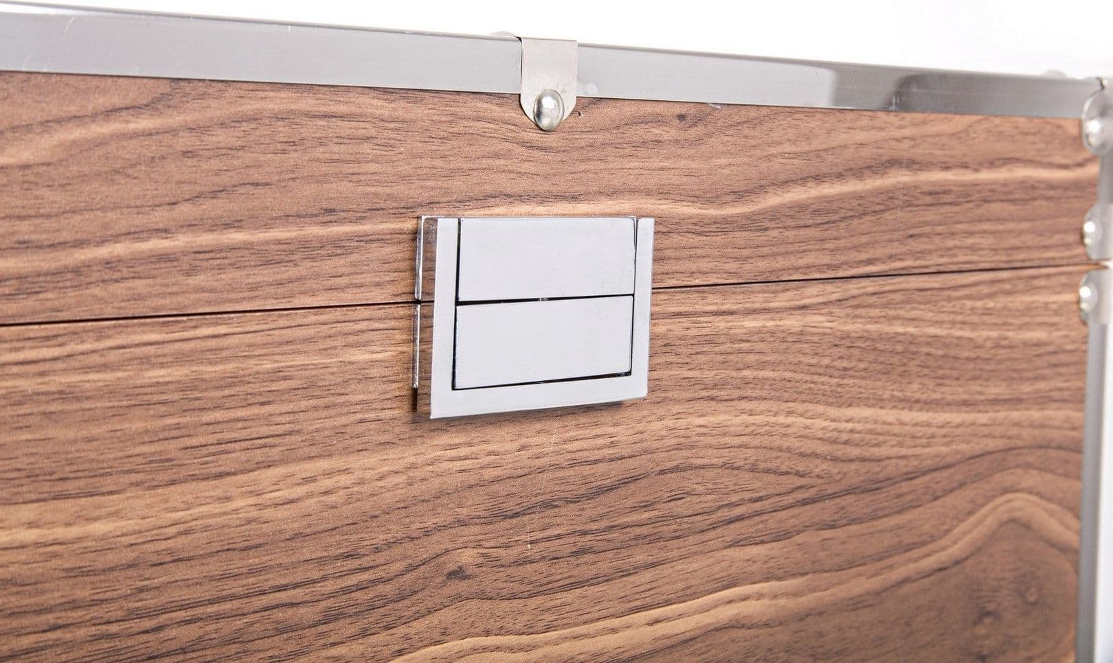 Set 3 bauli in legno con finiture cromo "Elegante" marrone in Organizer per cassetti Decor Space - Altamura, commercioVirtuoso.it