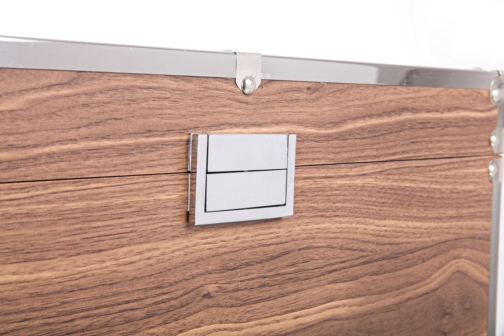 Set 3 bauli in legno con finiture cromo "Elegante" marrone in Organizer per cassetti Decor Space - Altamura, commercioVirtuoso.it