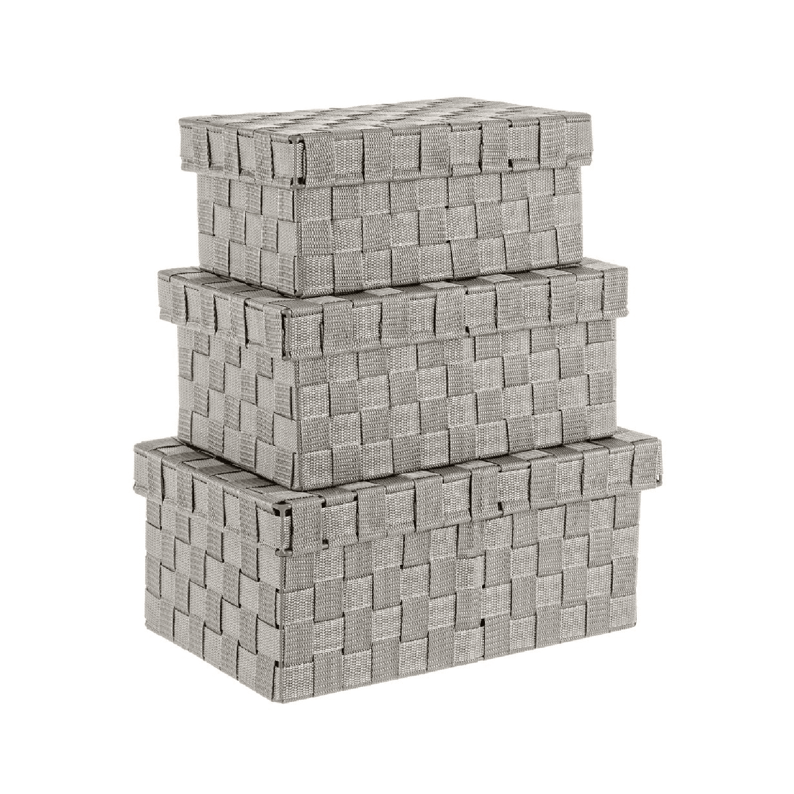 Set 3 Scatole "Intreccio Nylon" struttura in acciaio in Organizer per cassetti Decor Space - Altamura, commercioVirtuoso.it