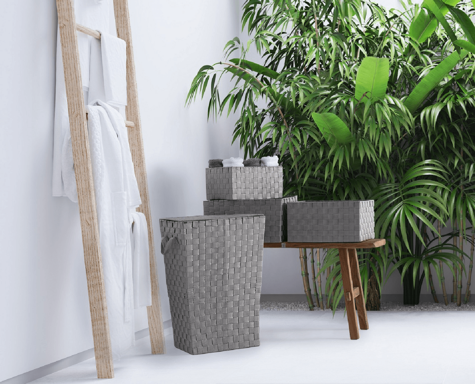 Set 3 Scatole "Intreccio Nylon" struttura in acciaio in Organizer per cassetti Decor Space - Altamura, commercioVirtuoso.it