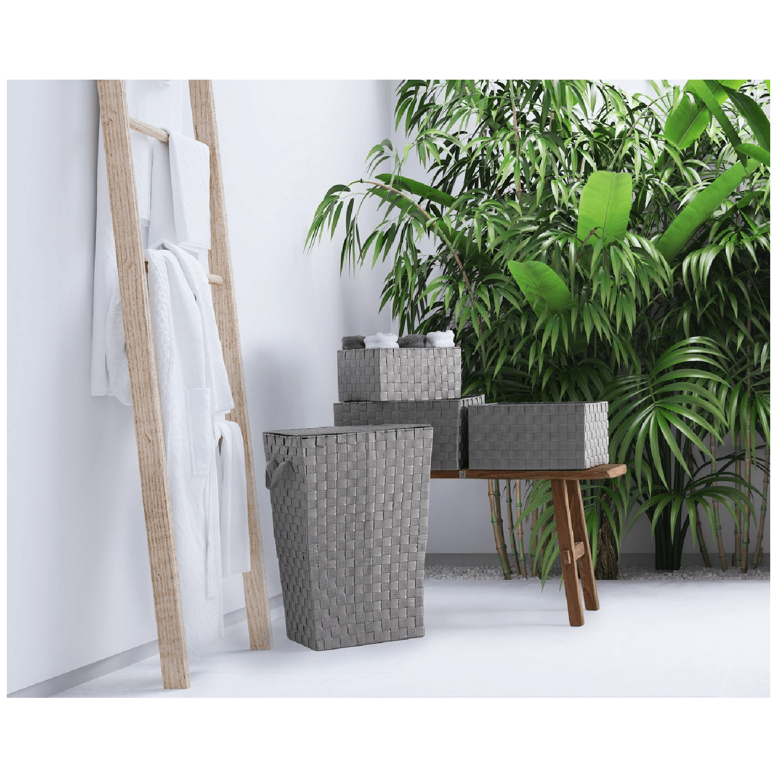Set 3 Scatole "Intreccio Nylon" struttura in acciaio in Organizer per cassetti Decor Space - Altamura, commercioVirtuoso.it