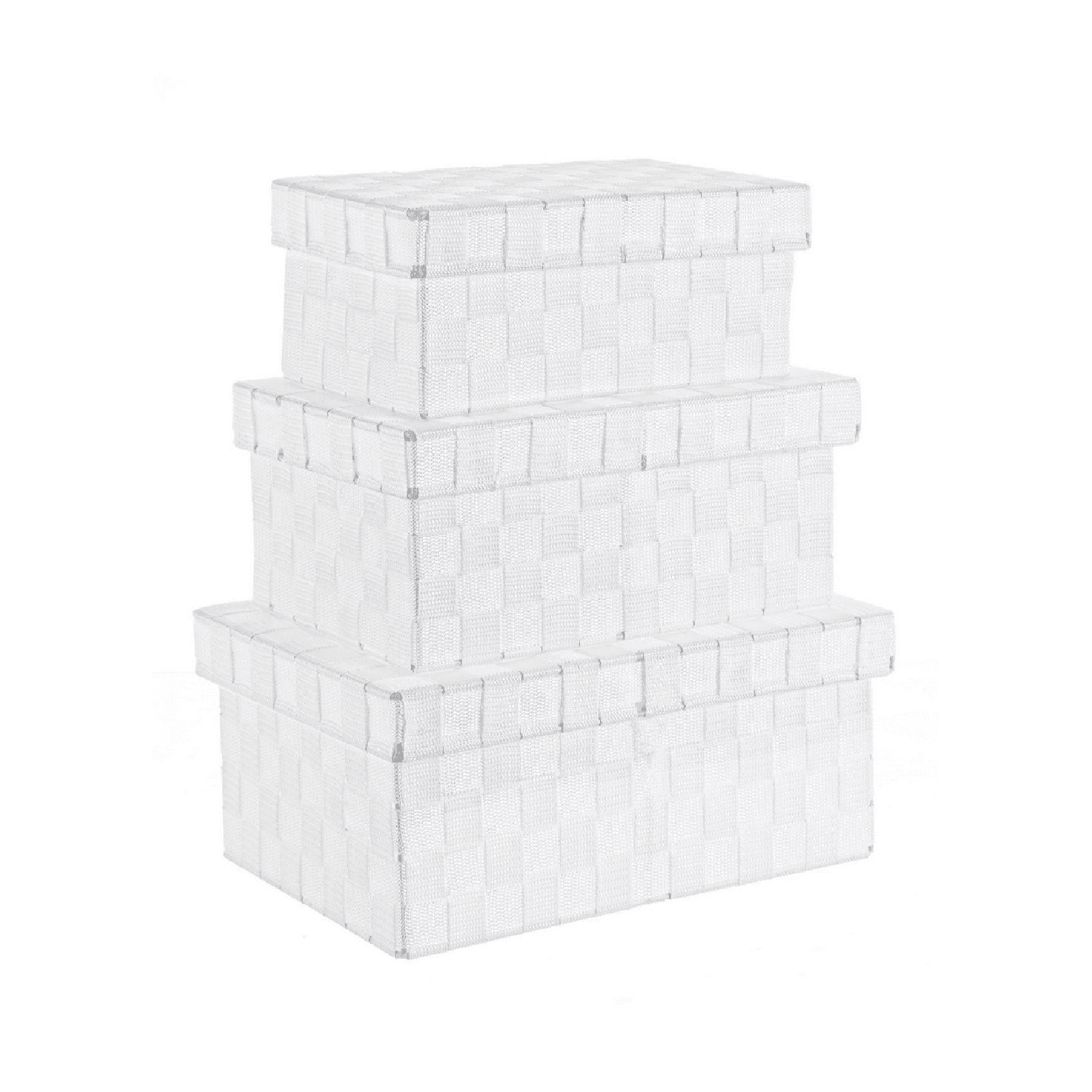 Set 3 Scatole "Intreccio Nylon" struttura in acciaio in Organizer per cassetti Decor Space - Altamura, commercioVirtuoso.it