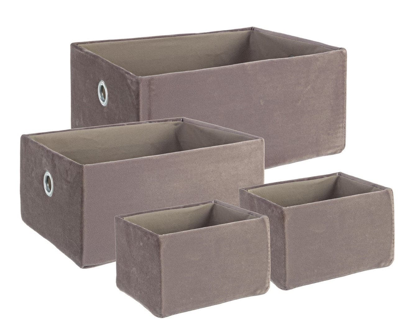 Set 4 cesta "Velvet" in poliestere in Organizer per cassetti Decor Space - Altamura, commercioVirtuoso.it