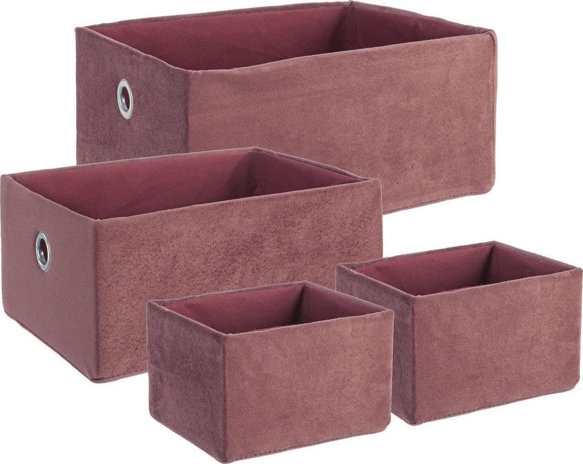 Set 4 cesta "Velvet" in poliestere in Organizer per cassetti Decor Space - Altamura, commercioVirtuoso.it