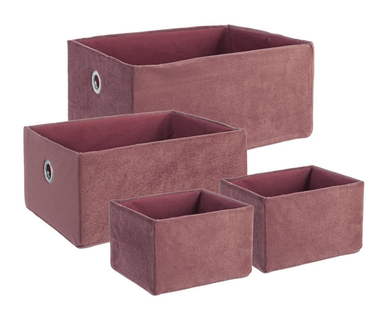Set 4 cesta "Velvet" in poliestere in Organizer per cassetti Decor Space - Altamura, commercioVirtuoso.it