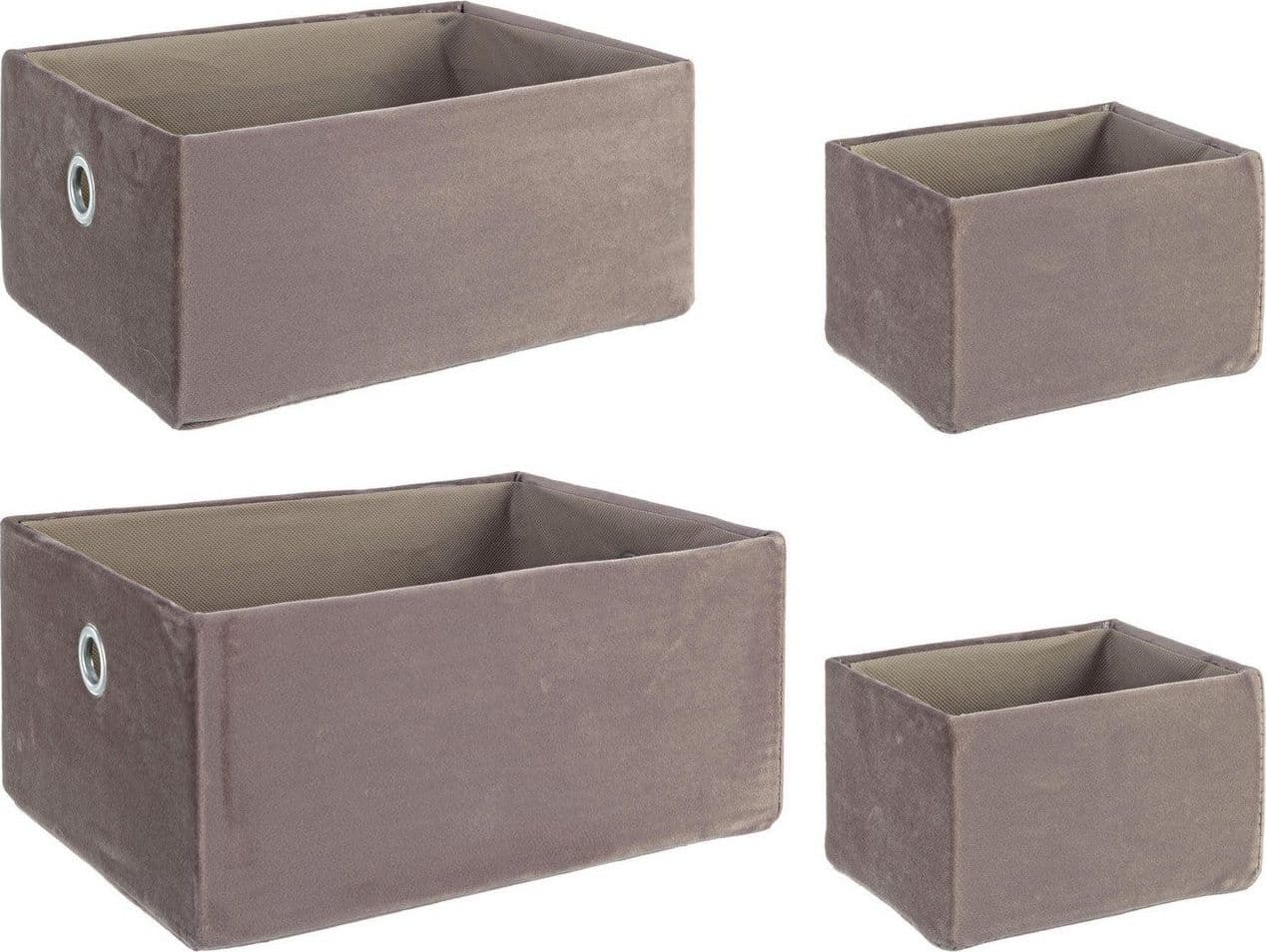 Set 4 cesta "Velvet" in poliestere in Organizer per cassetti Decor Space - Altamura, commercioVirtuoso.it