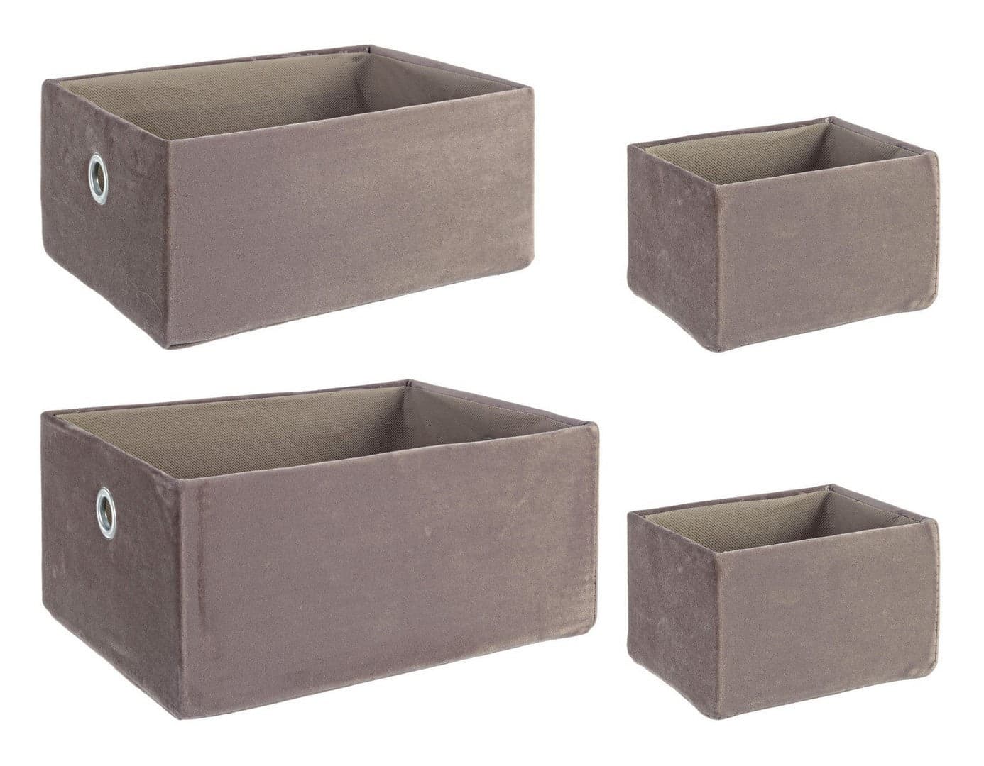Set 4 cesta "Velvet" in poliestere in Organizer per cassetti Decor Space - Altamura, commercioVirtuoso.it