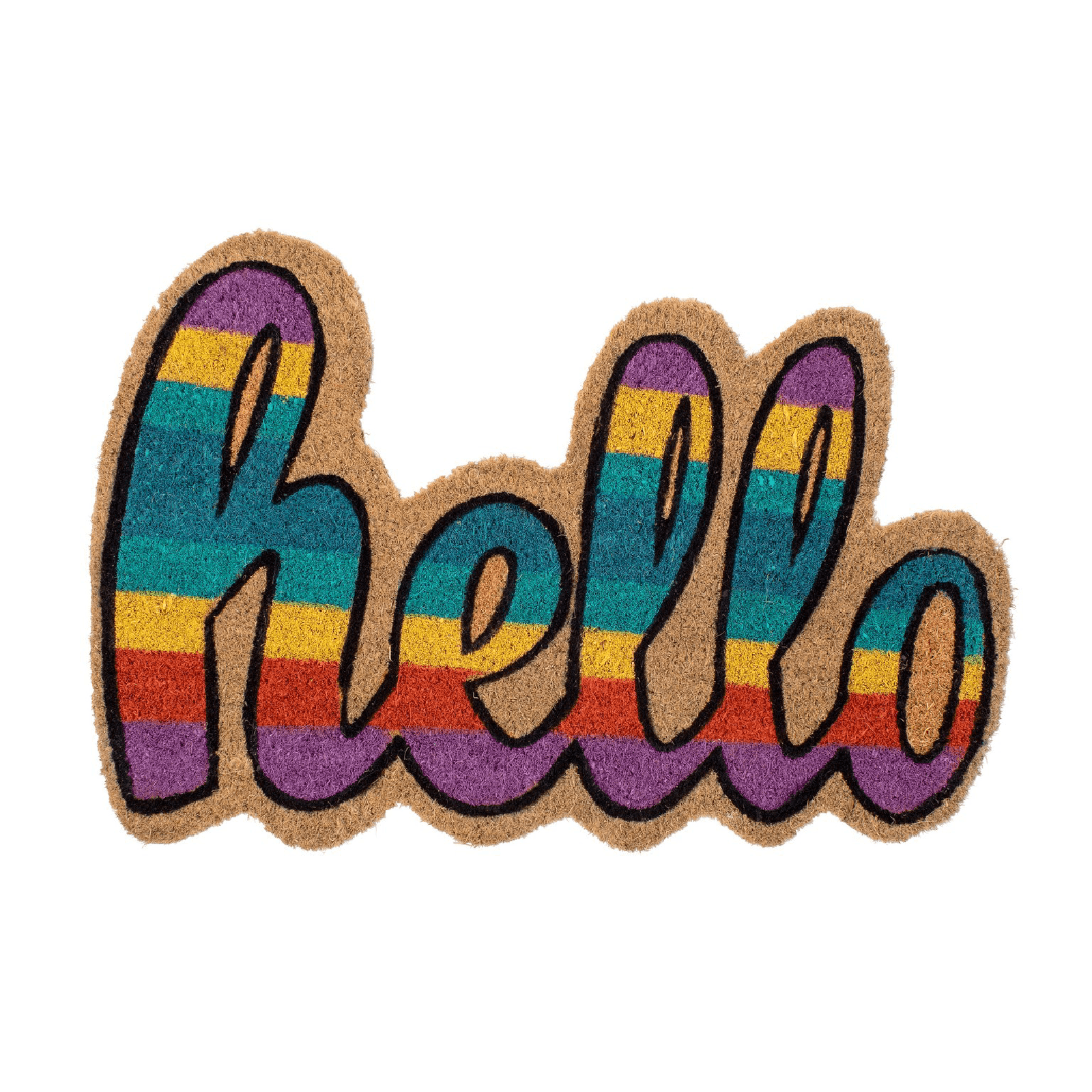 Zerbino "Scritta Hello colorato" 40x60 cm in Tappeti Decor Space - Altamura, commercioVirtuoso.it