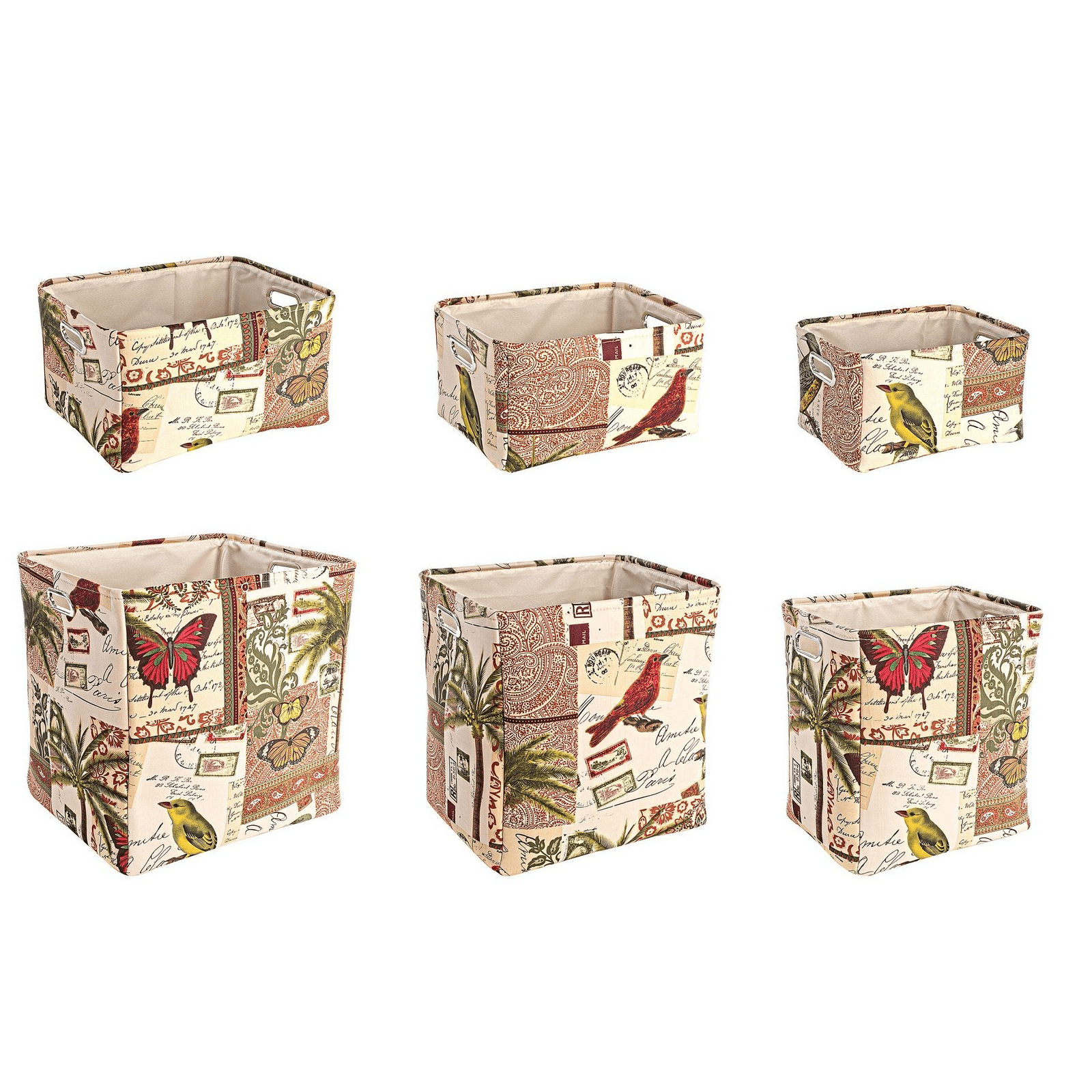 Set 6 porta oggetti "Botanic" rettangolare in plastica in Organizer per cassetti Decor Space - Altamura, commercioVirtuoso.it