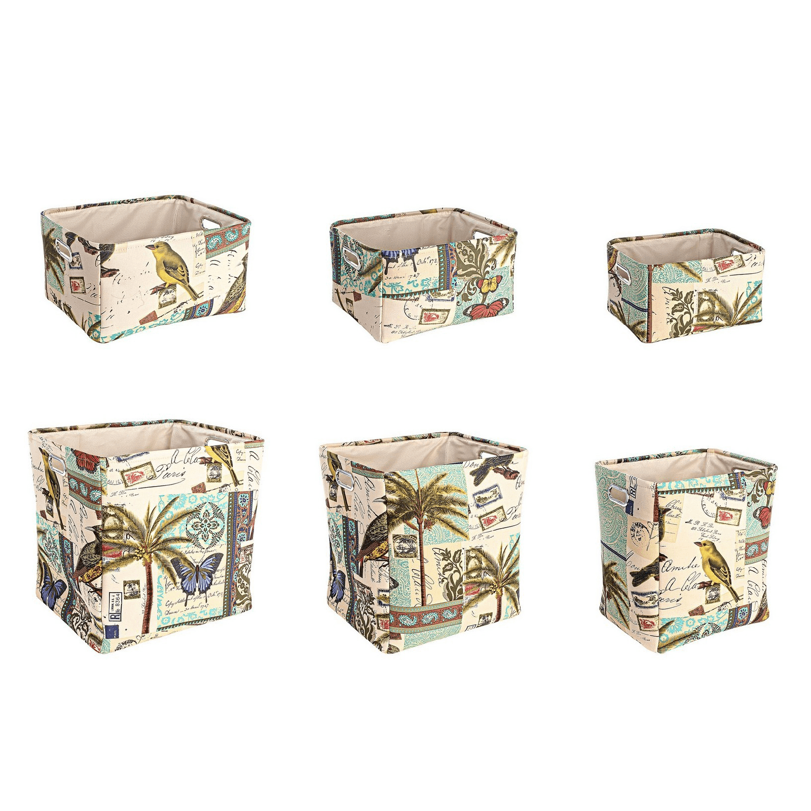 Set 6 porta oggetti "Botanic" rettangolare in plastica in Organizer per cassetti Decor Space - Altamura, commercioVirtuoso.it